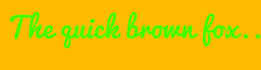 Image with Font Color 41FF00 and Background Color FFBC00